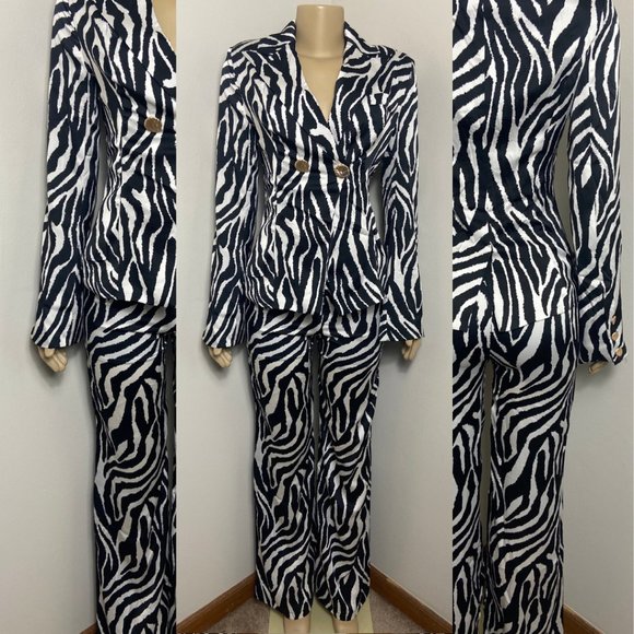 ZEBRA PRINT PANT SET - Picture 1 of 1